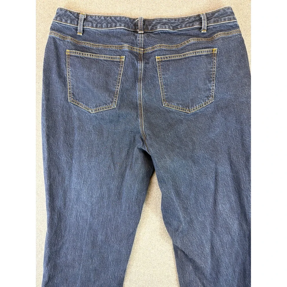 Talbots High Waist Relaxed Jean Women 16W Dark Wash Blue Denim Classic 30 Inseam